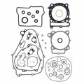 Athena Complete Gasket Kit W/Oil Seals Kaw | P