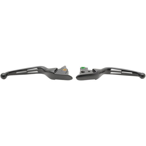 Drag Specialties Black Slotted Levers | H07-0603MB