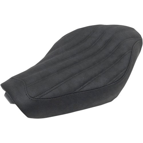 Saddlemen Knuckle Solo Seat - Ribbed - XL w/ 3.3 Gal Tanks (Black) 807-11-0023