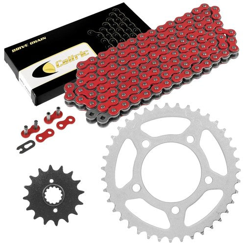 Red Drive Chain And Sprocket Kit for Suzuki GS500E GS500F GS500H 1994-2010