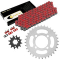 Drive Chain & Sprockets Kit for Yamaha Grizzly 125 YFM125G YFM125 G 2004-12 Red