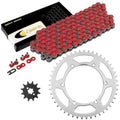 Red Drive Chain And Sprocket Kit for Kawasaki KX125 1985-1989