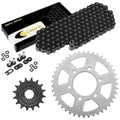 Black O-Ring Drive Chain & Sprockets Kit for Kawasaki ZX-6R Ninja ZX600 2007-16