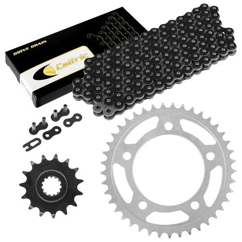 Black Drive Chain and Sprockets Kit for Honda Cbf 500 CBF500 ABS 2004-2008