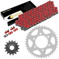 Red Drive Chain And Sprocket Kit for Kawasaki ZZR600 ZX600J 2005-2008