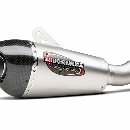 Yoshimura Alpha T Street Series Slip-On Exhaust SS-SS-CF Works Finish 14710BP520