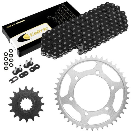 Black O-Ring Drive Chain & Sprockets Kit for Yamaha FZ1 FZS1000 2001-2005