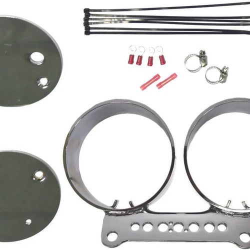 HardDrive Dual Gauge Mount Bracket Kit, Chrome | 169389