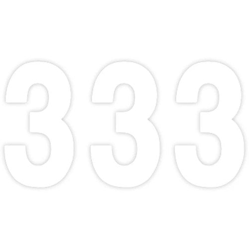Factory Effex Pro Number 3 - White - 8" | 02-4373