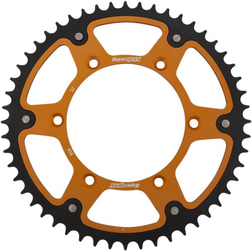 Supersprox Rear Stealth Sprocket Alu/Stl 52T-520 Gld Kaw/Suz | RST-808-52-GLD