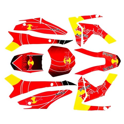 3M Red Decal Graphics Sticker Kit CRF110 Crf 110 Fairing Pit Pro Dirt Bike