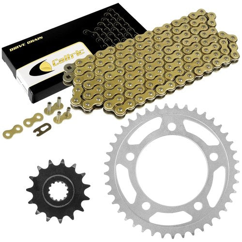 Gold Drive Chain & Sprockets Kit fits Honda CBF500 / CBF500 ABS 2004 2005 - 2008