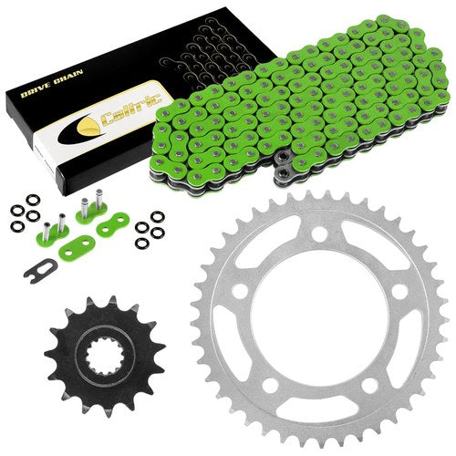 Green Drive Chain & Sprockets Kit fits Honda CBF500 / CBF500 ABS 2004 2005-2008