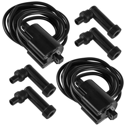 2x Ignition Coil With Spark Plug Caps For Yamaha 3G1-82310-60-00