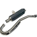 Exhaust Pipe + Carbon Fibre Look Muffler System 250cc 300cc Pit Trail Dirt Bike