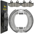 Front Brake Pads & Rear Brake Shoes for Honda CR125R CR250R CR500R 1986