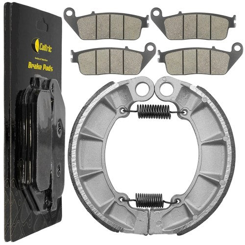 Front Brake Pads & Rear Brake Shoes for Honda PC800 Pacific Coast 89-90 1994-98