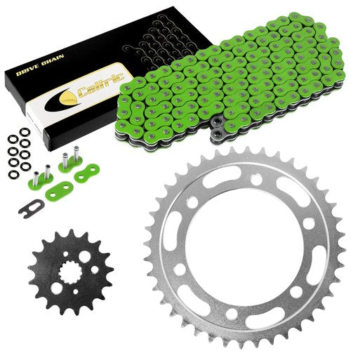 Green O-Ring Drive Chain & Sprockets for Kawasaki VN800 Vulcan 800 Drifter