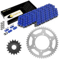 Caltric Blue O-Ring Drive Chain and Sprockets Kit for Yamaha R1 YZF-R1 2009-2014