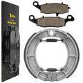 Front Brake Pads & Rear Shoes for Kawasaki VN800B Vulcan 800 Classic 1996-2005
