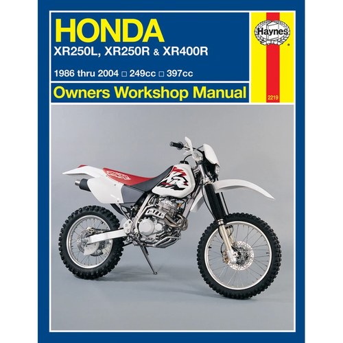 Haynes Repair Manual - Honda XR250L (91-96), XR250R (86-04), & XR400R (96-04)