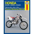 Haynes Repair Manual - Honda XR250L (91-96), XR250R (86-04), & XR400R (96-04)