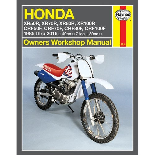 Haynes Repair Manual - Honda XR50R/70R/80R/100R | CRF50F/70F/80F/100F 1985-2016