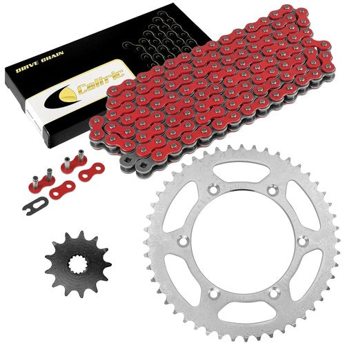 Red Drive Chain And Sprocket Kit for Yamaha YZ125 1999 2000 2001