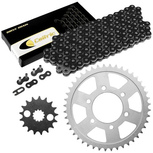 Black Drive Chain And Sprocket Kit for Kawasaki ZZR1200 ZX1200C 2002-2005