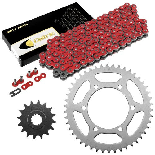Red Drive Chain And Sprocket Kit for Yamaha FZ6 FZ6S 2004-2009 530-Chain Type