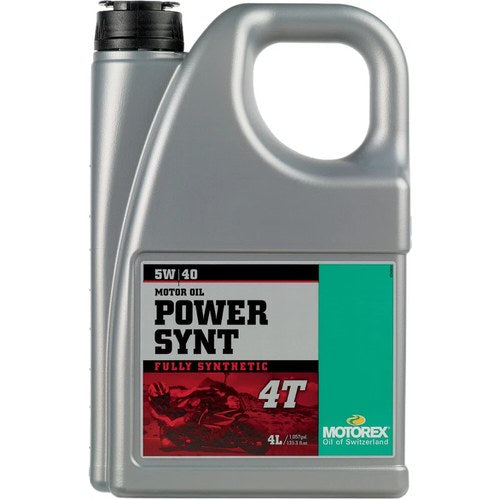 Motorex Power Synt 4T Full Synthetic 4-Stroke Engine/Motor Oil (5W-40) 4 Liter