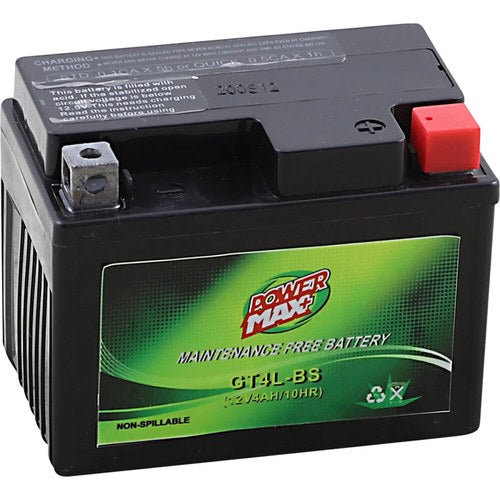 Power Max 12V Maintenance-Free Battery (Cross Ref YT4L-BS) GT4L-BS