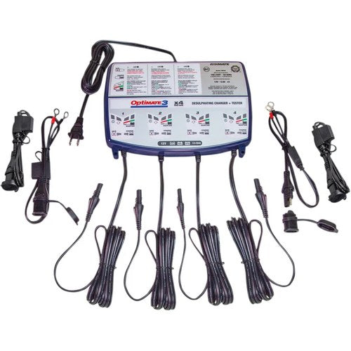 TecMate OptiMate 3 Battery Charger-Tester-Maintainer 4 Bank 7-Step 12V TM455