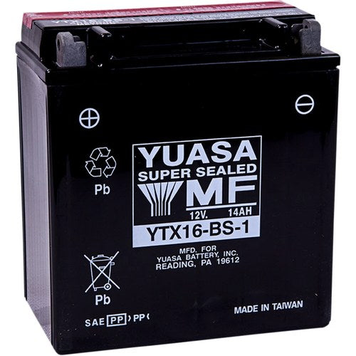 Yuasa Fresh Pack Maintenance-Free Agm Battery (YTX16-BS-1) YUAM32X61