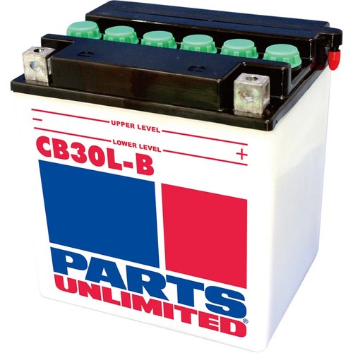 Parts Unlimited 12V Heavy-Duty Battery YB30L-B (RCB30L-B)