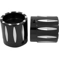 Avon Axle Nut Covers/Caps 1" (one pair) H-D Motorcycles (RIVAL Anodized Black)