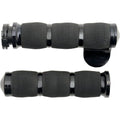 Avon Air Cushion Grips 1" for Metric Cruisers (THROTTLE Boss Anodized Black)
