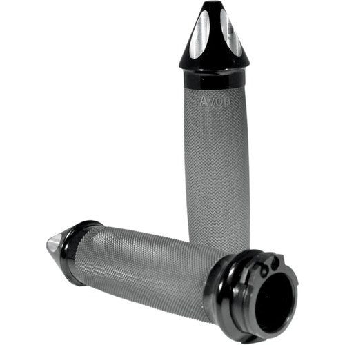Avon Superbike Custom Contour Grips 7/8" for Street Motorcycles (SPIKE Black)