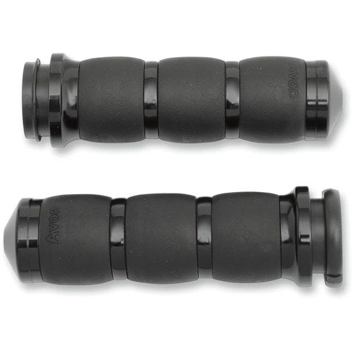 Avon Velvet Air Grips for H-D Motorcycles Fly-By-Wire Throttle (Anodized Black)