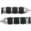 Avon Air Cushion Grips for H-D Motorcycles w/Cable Throttle (SPIKE Chrome)
