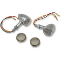 Drag Specialties LED Mini Deuce Marker Light Kit (Chrome/Amber LED)
