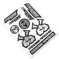 Moose Racing MX Off-Road Agroid Decal/Sticker Sheet (Black/Silver)