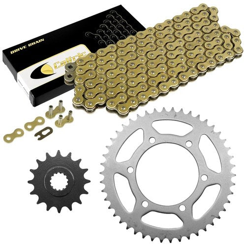 Drive Chain & Sprockets Kit for Yamaha FZ6 FZ600S FZ6S 2004 2005 2006 2007 2008