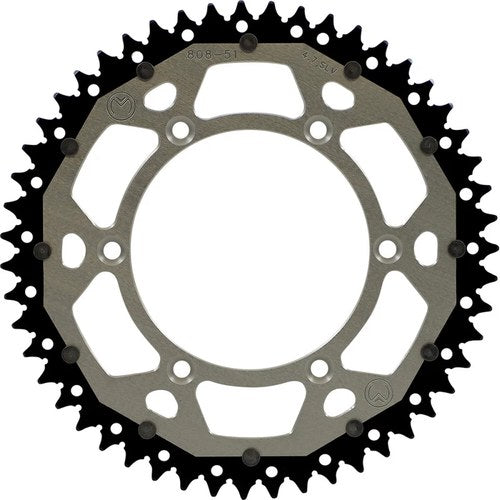 Moose Racing 51T Dual Rear Sprocket (Silver) 51-tooth | 1210-1507