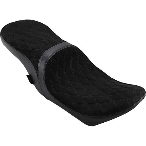 Drag Specialties Low Touring Seat - Diamond - Yaffe Tanks (Black) 0801-1070