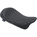Drag Specialties Low Solo Seat, Diamond, Silver Stitch (Black/Silver) 0801-1153
