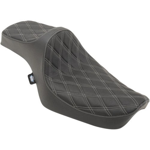 Drag Specialties Predator Iii Seat, Double Diamond, XL (Black/Silver) 0804-0733