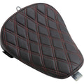 Drag Specialties Bobber Solo Seat - Double Diamond - XL (Black/Red) 0804-0741