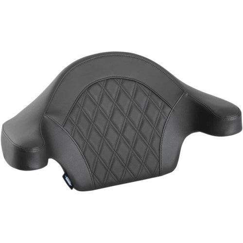 Drag Specialties Tour Box Backrest Pad, Solar Leather, Diamond (Black) 0822-0356