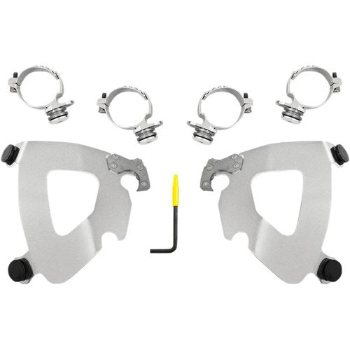 Memphis Shades Gauntlet Fairing Trigger-Lock Mount Kit - Fxlr (Polished) MEK2033